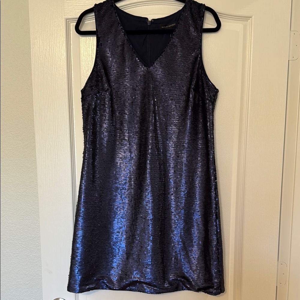Navy Sequin Dress